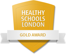 Healthy schools - gold logo